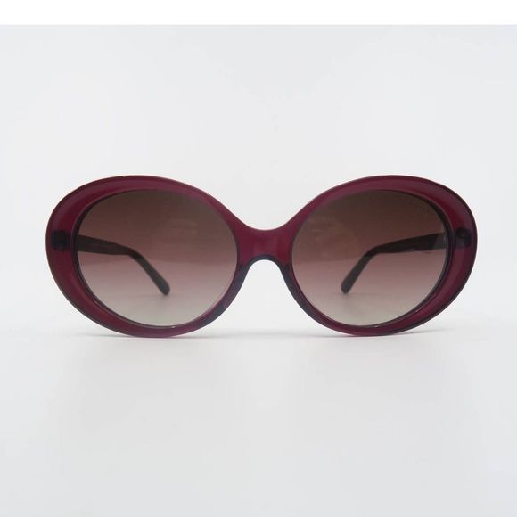 COACH HC8270U 5557/E2 New Transparent Burgundy/Burgundy Gradient Sunglasses - Picture 2 of 10